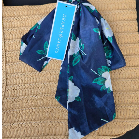 Draper James Everyday Straw Bag Scarf NWT - Picture 8 of 8